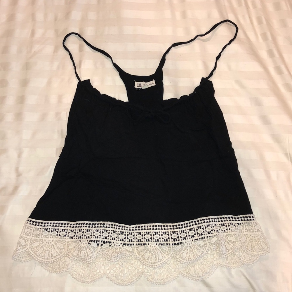 Cotton Candy Halter Lace Tank Top